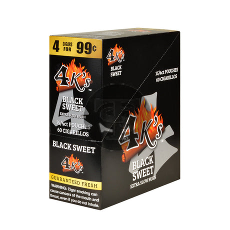 4 Kings Cigarillos 15 Packs of 4 Black Sweet