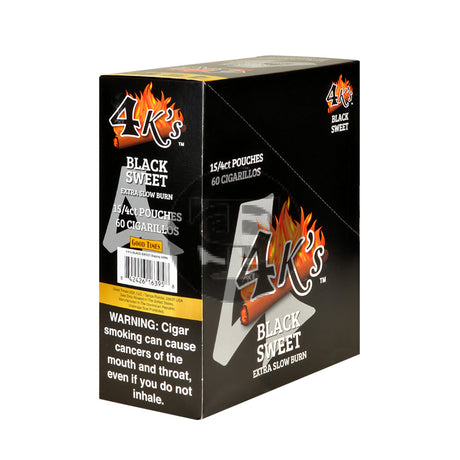 4 Kings Cigarillos 15 Packs of 4 Black Sweet