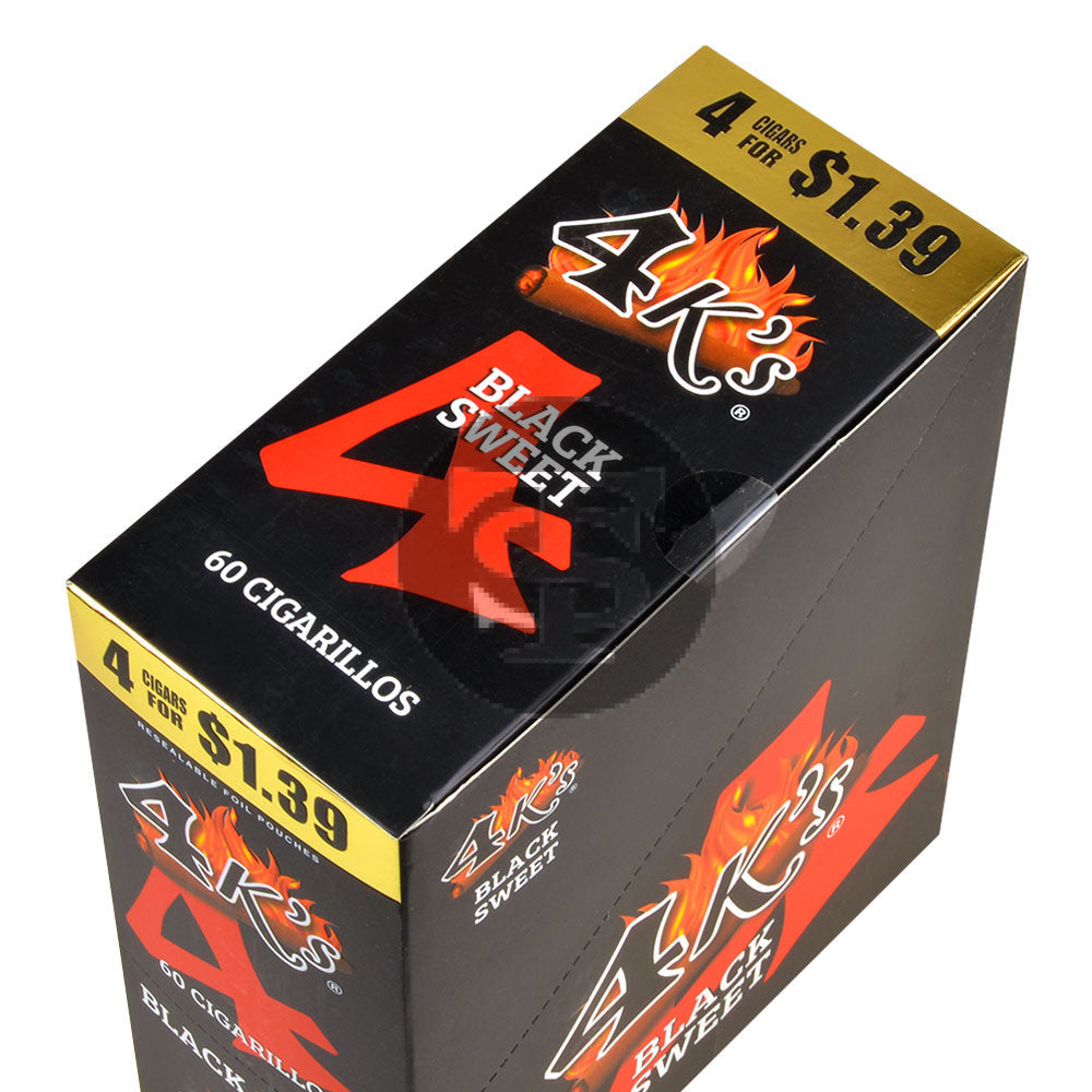 4 Kings Cigarillos 15 Packs of 4 Black Sweet Pre-Priced $1.39