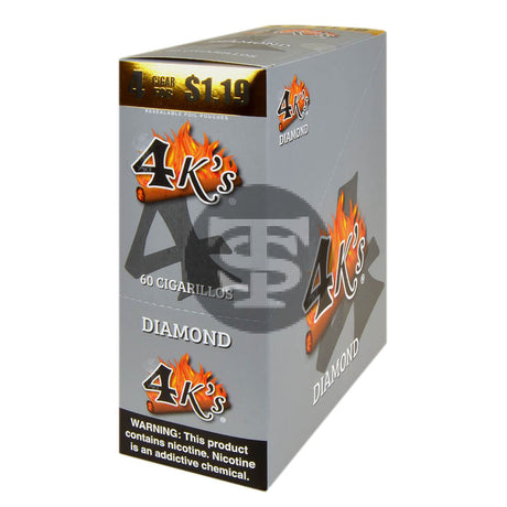 4 Kings Cigarillos 15 Packs of 4 Diamond Pre-Priced $1.19