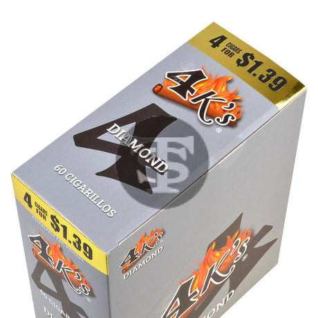 4 Kings Cigarillos 15 Packs of 4 Diamond Pre-Priced $1.39