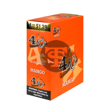 4 Kings Cigarillos 15 Packs of 4 Mango Pre-Price $1.39