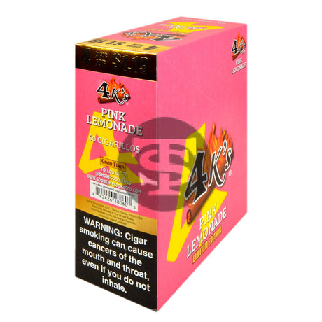 4 Kings Cigarillos 15 Packs of 4 Pink Lemonade Pre-Priced $1.19