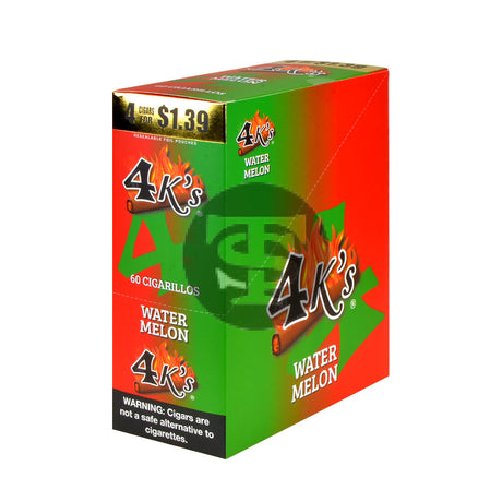 4 Kings Cigarillos 15 Packs of 4 Watermelon Pre-Priced $1.39