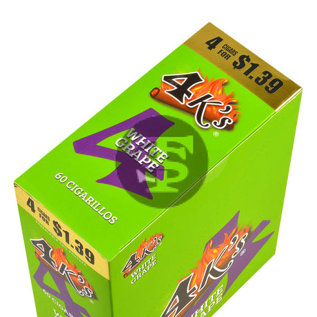 4 Kings Cigarillos 15 Packs of 4 White Grape Pre-Priced $1.39