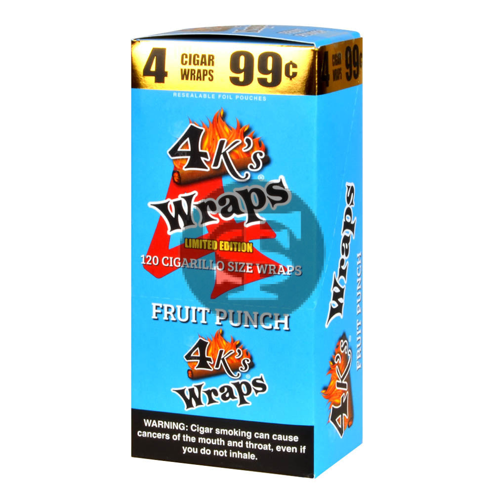 4 Kings Wraps 4 for 99c 30 pack of Fruit Punch