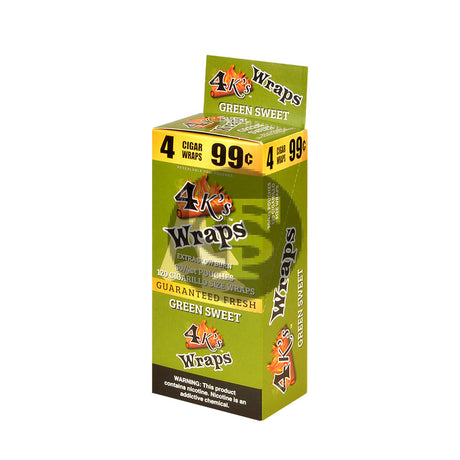 4 Kings Wraps 4 for 99c 30 pack of Green Sweet