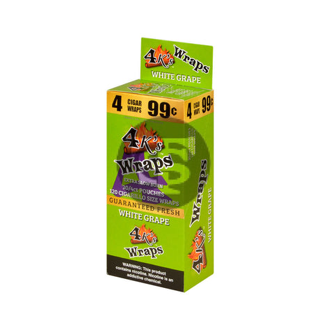 4 Kings Wraps 4 for 99c 30 pack of White Grape