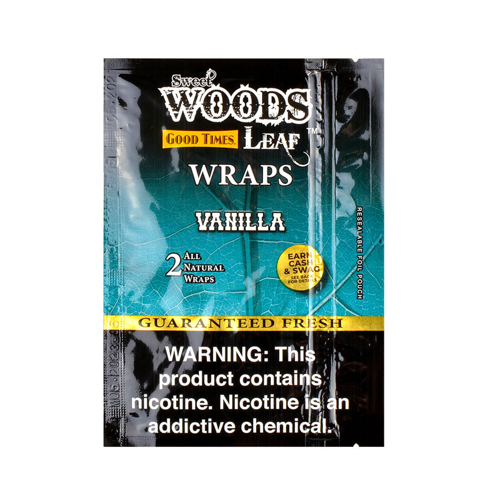 Good Times Sweet Woods Leaf Wrap Vanilla 30 Pouches of 2