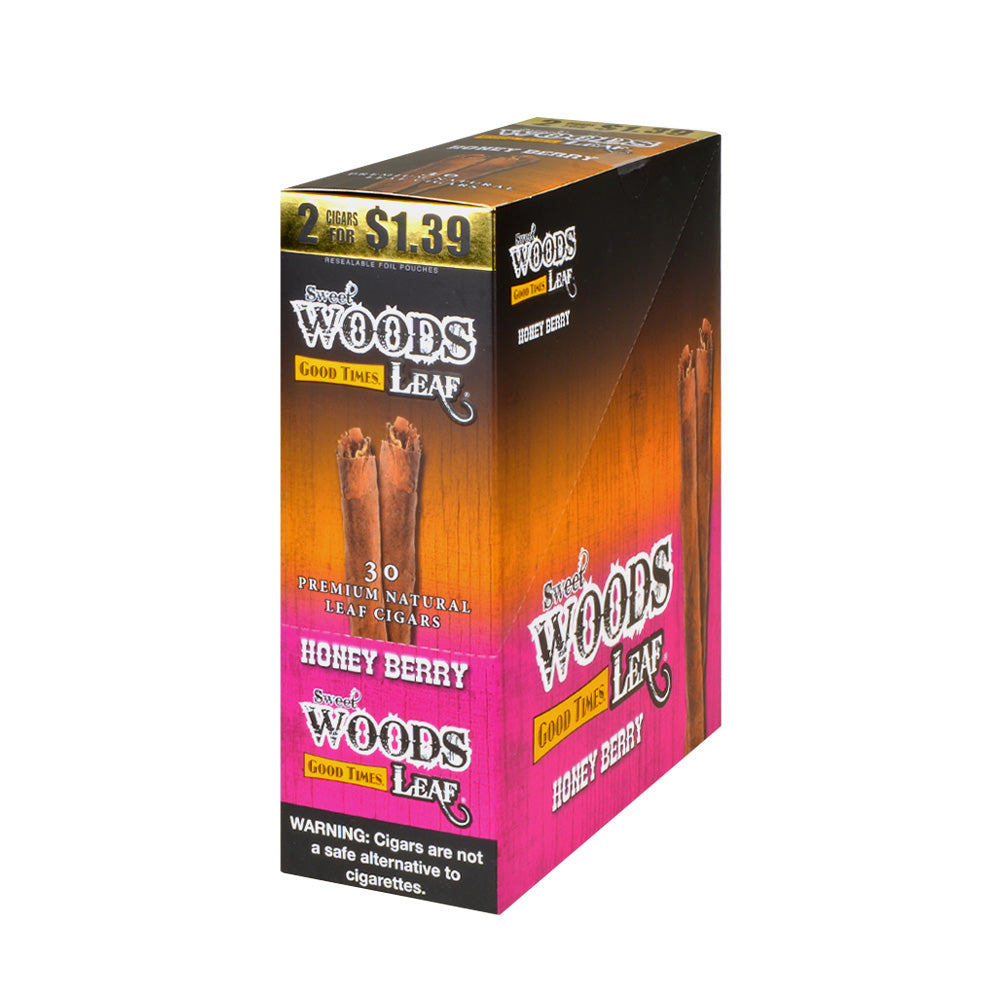 Good Times Sweet Woods 2 For $1.39 Cigarillos 15 Pouches of 2 Honey Berry