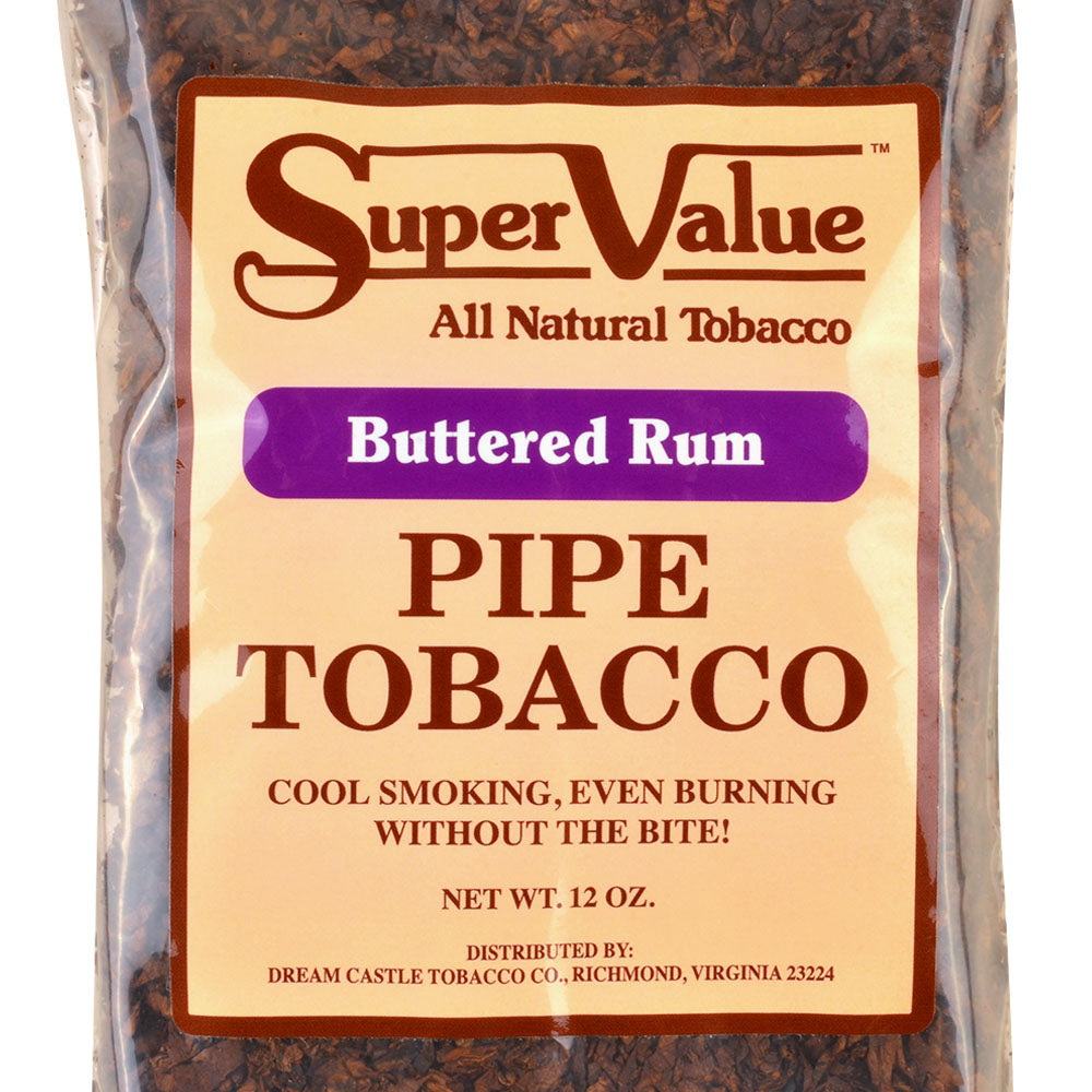 Super Value Pipe Tobacco Buttered Rum 12 oz. Bag