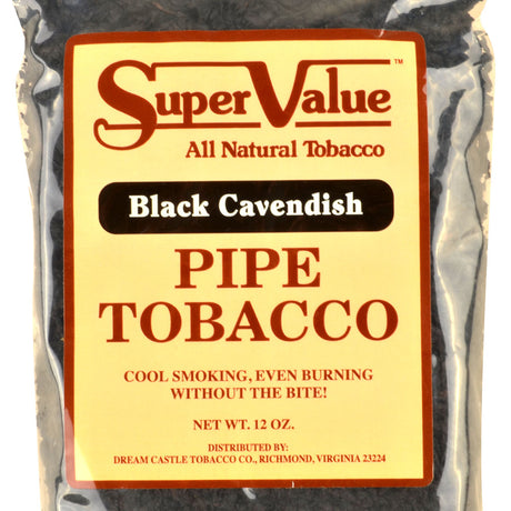 Super Value Pipe Tobacco Black Cavendish 12 oz. Bag