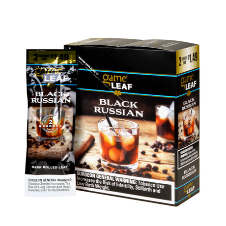 Game Leaf Black Russian Cigarillos 2 for $1.49, 15 Pouches of 2