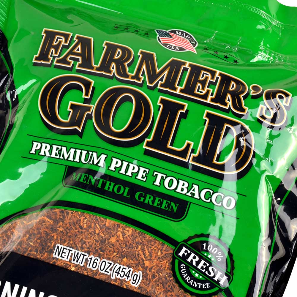 Farmer's Gold Menthol Green Pipe Tobacco 16 oz. Bag