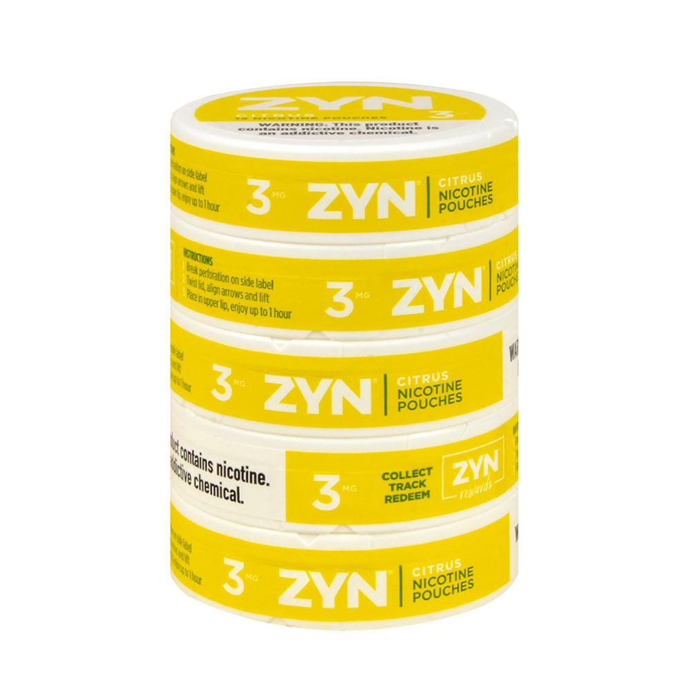 Zyn Nicotine pouches 3mg Citrus, 5 cans