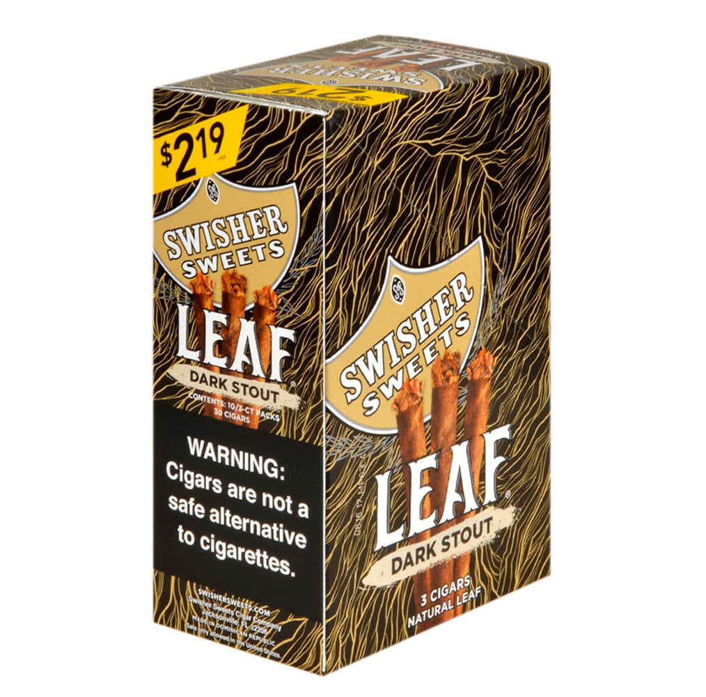 Swisher Sweets Leaf 3 for $2.19 Pack of 30 Dark Stout