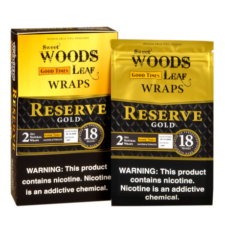 Sweet Woods Leaf Reserve Gold Wraps, 20 packs of 2