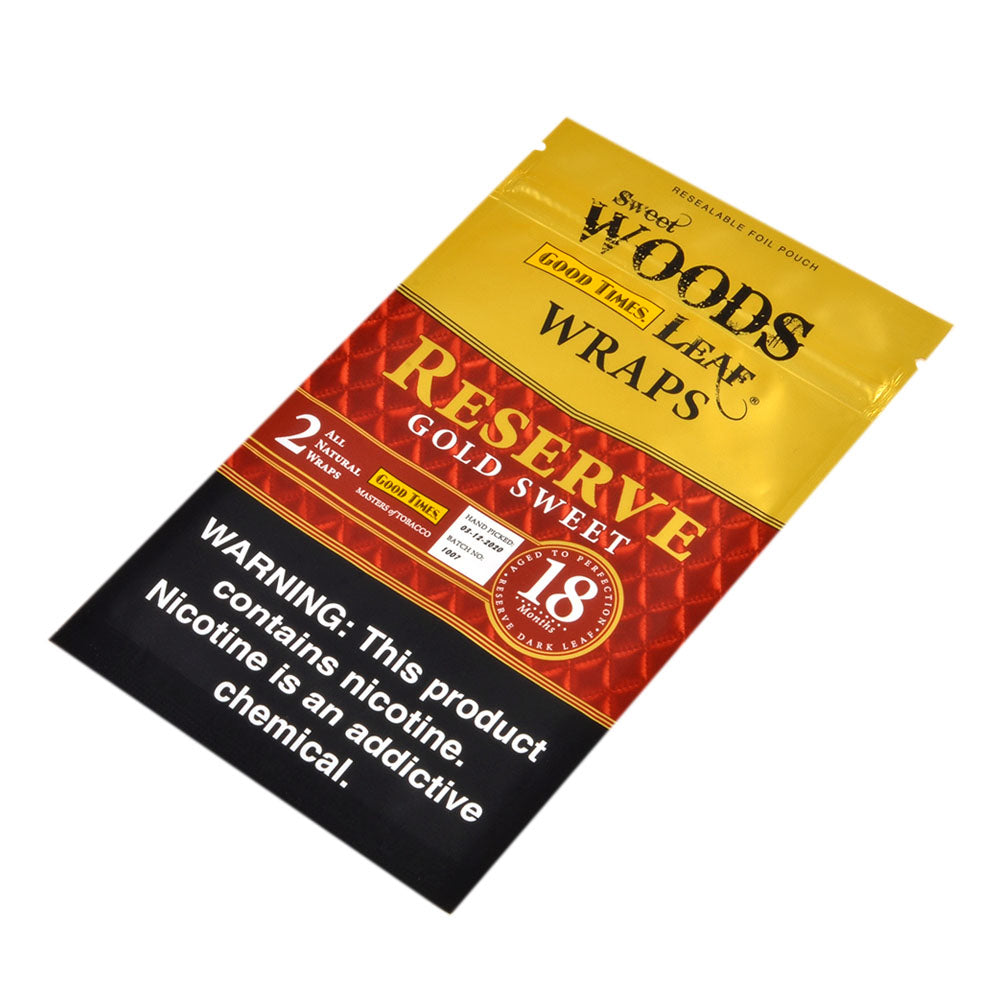 Sweet Woods Leaf Reserve Gold Sweet Wraps, 20 packs of 2