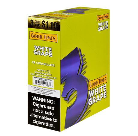 Good Times Cigarillos White Grape 45ct, $1.19