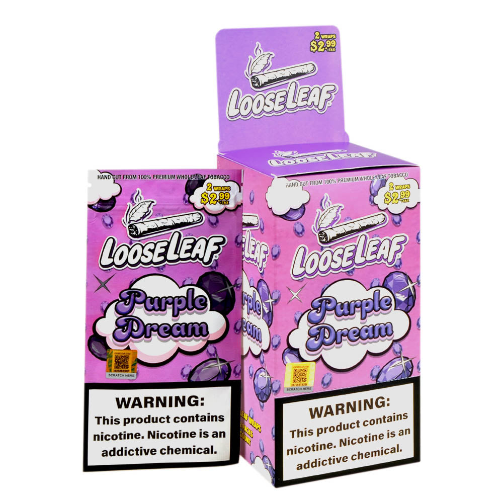 Loose Leaf Natural Wrap Purple Dream, 20 packs of 2