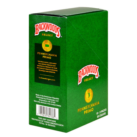 Backwoods Select Pennsylvania Primo cigars, 10 packs of 3