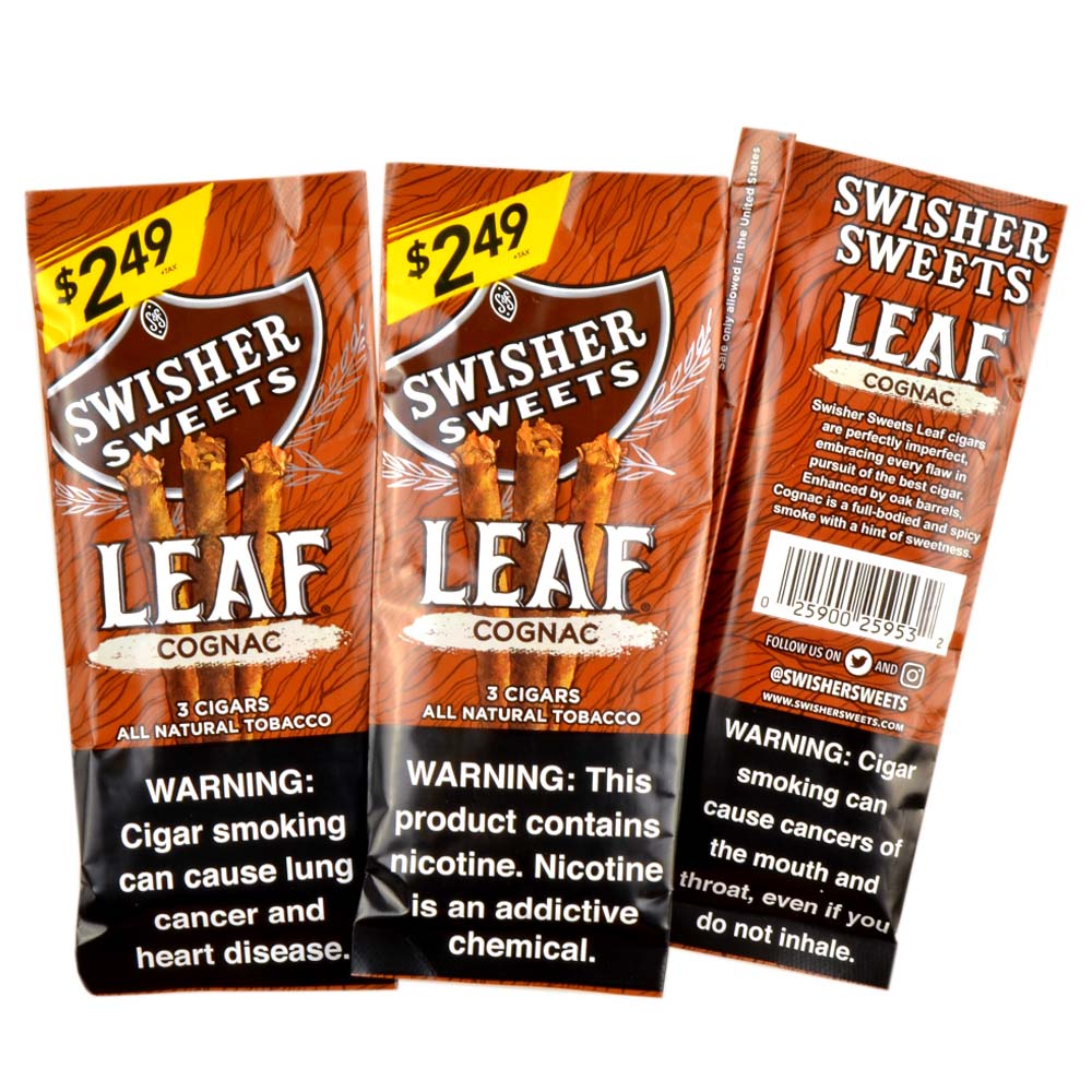 Swisher Sweets Leaf 3 for $2.49 Pack of 30 Cognac