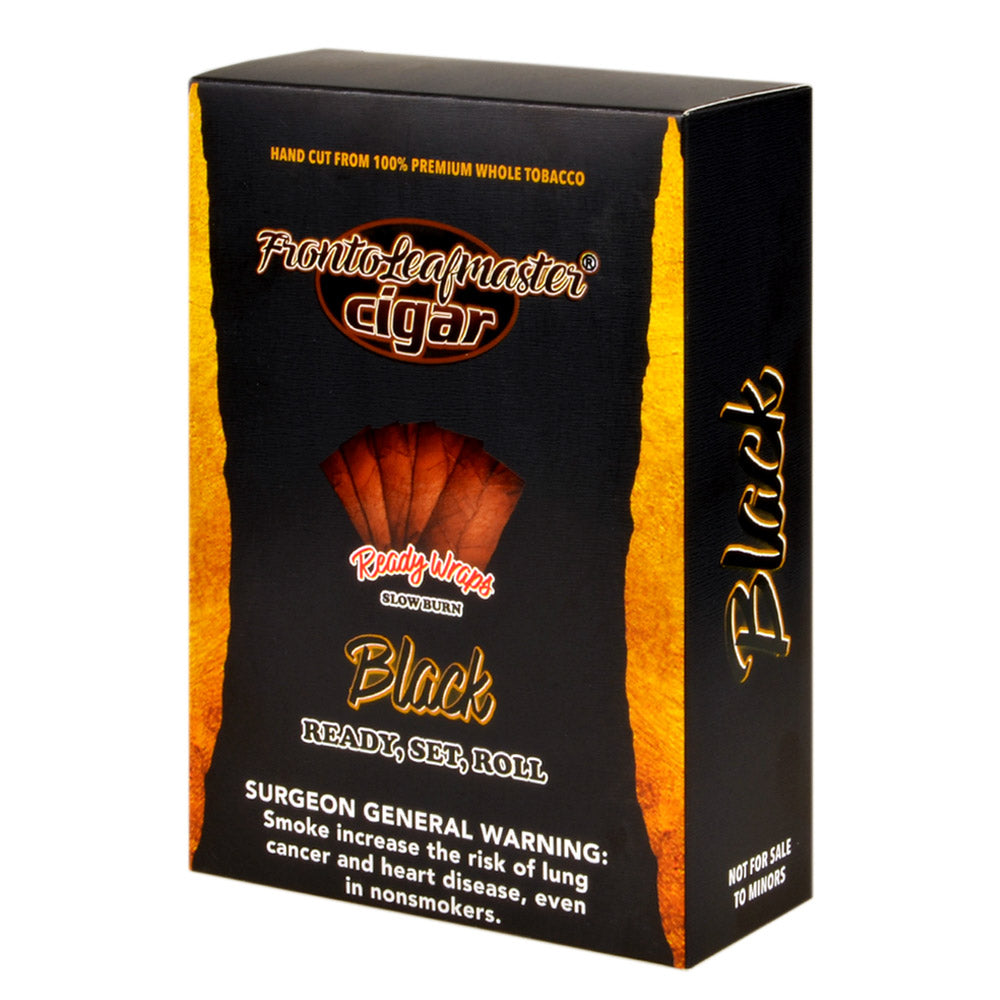 Fronto Leaf Masters Black Whole Leaf Tobacco Wraps, 8 packs of 5