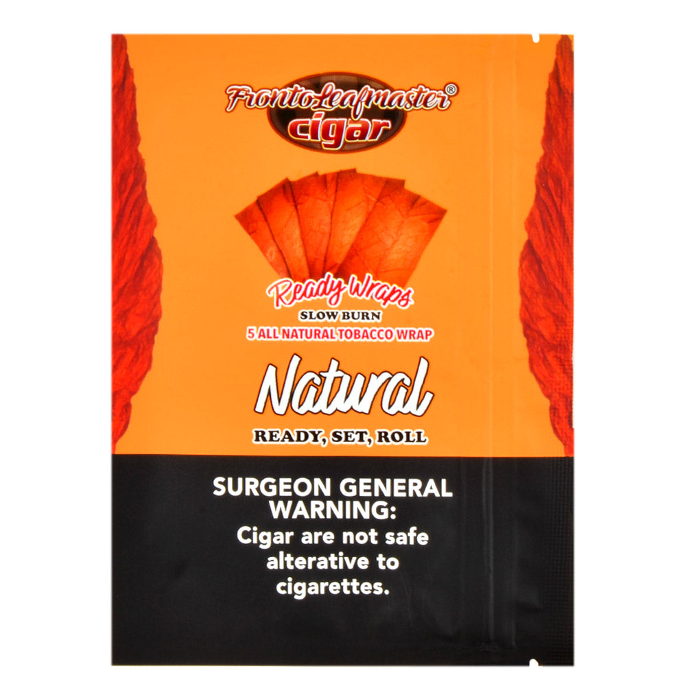 Fronto Leaf Masters Natural Whole Leaf Tobacco Wraps, 8 packs of 5