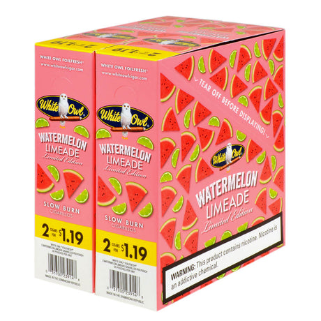 White Owl Cigarillos $1.19 Pre Priced 30 Packs of 2 Cigars Watermelon Limeade