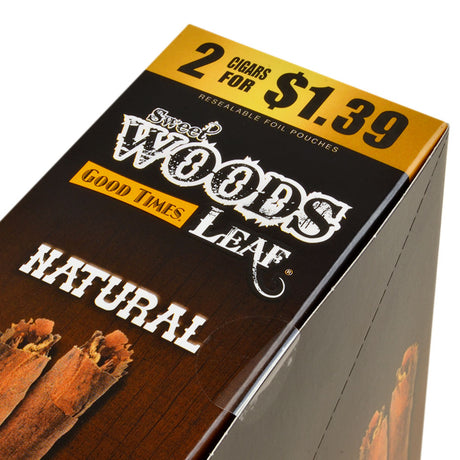 Good Times Sweet Woods 2 For $1.39 Cigarillos 15 Pouches of 2 Natural