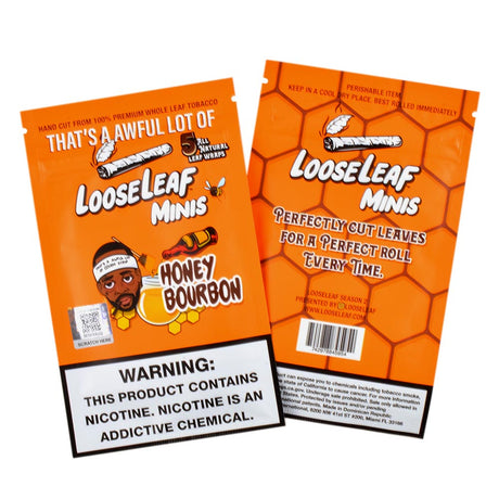 Mini Loose Leaf Honey Bourbon wraps, 8 packs of 5