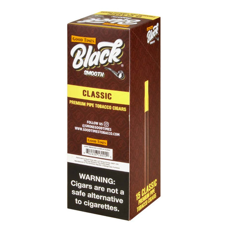 Good Times Black Smooth Classic Cigarillos, 15ct