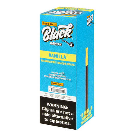 Good Times Black Smooth Vanilla Cigarillos, 15ct