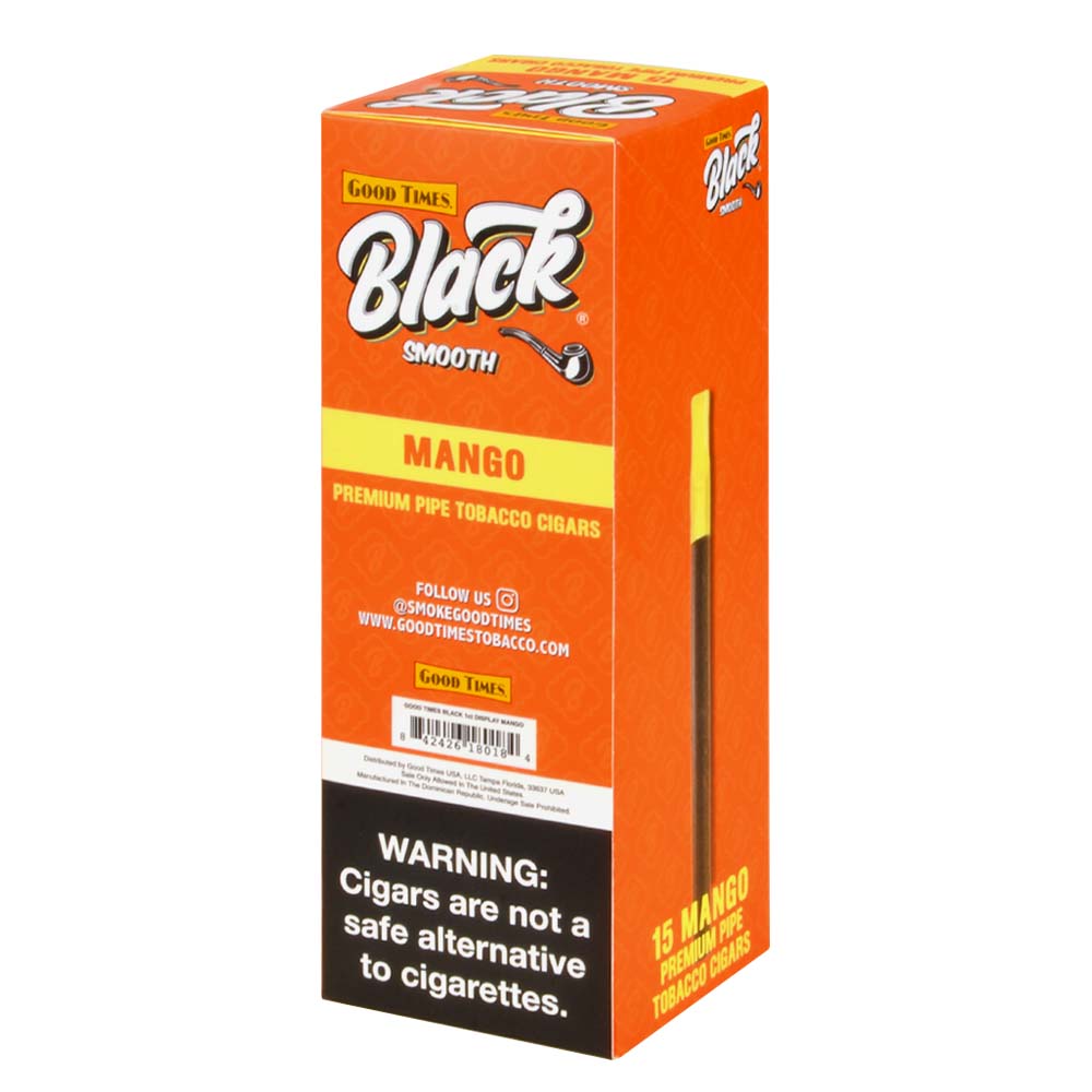 Good Times Black Smooth Mango Cigarillos, 15ct