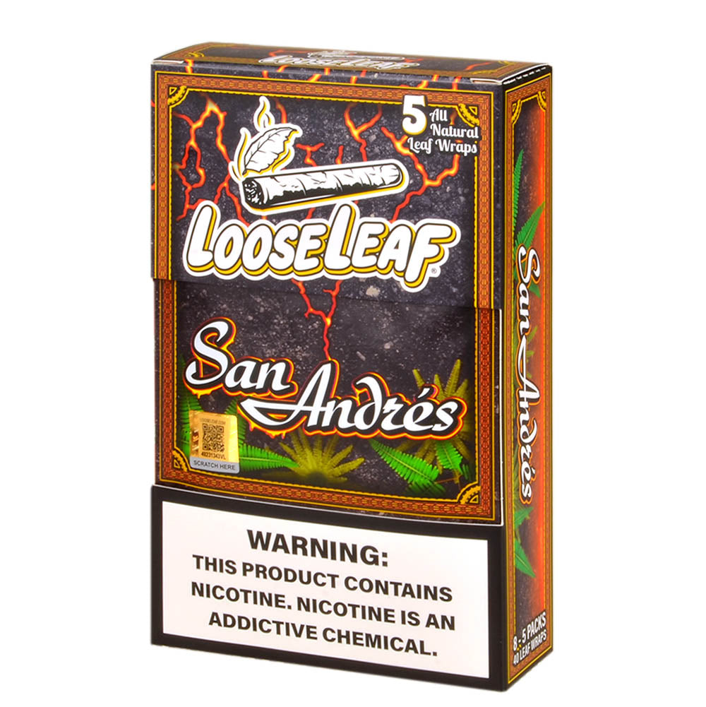 Loose Leaf San Andres wraps, 8 packs of 5