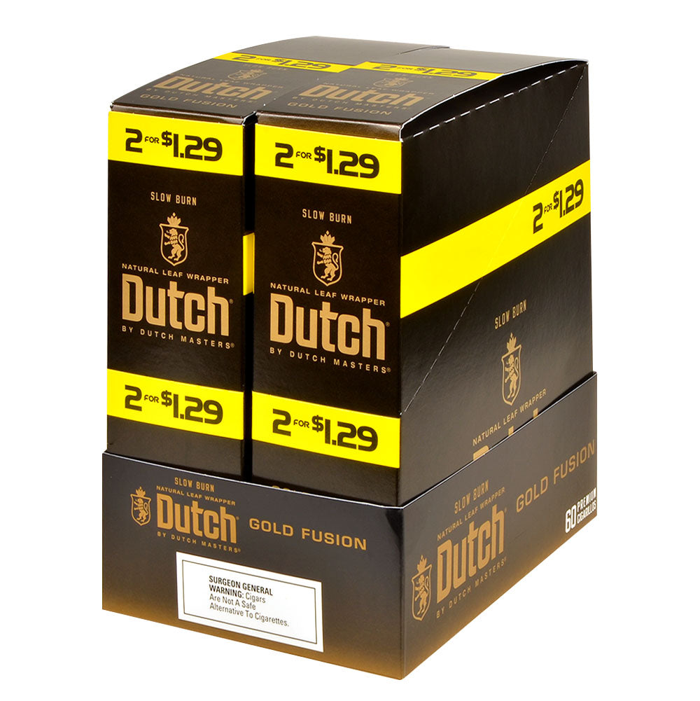 Dutch Masters Foil Fresh Gold Fusion $1.29 Cigarillos 30 Packs of 2