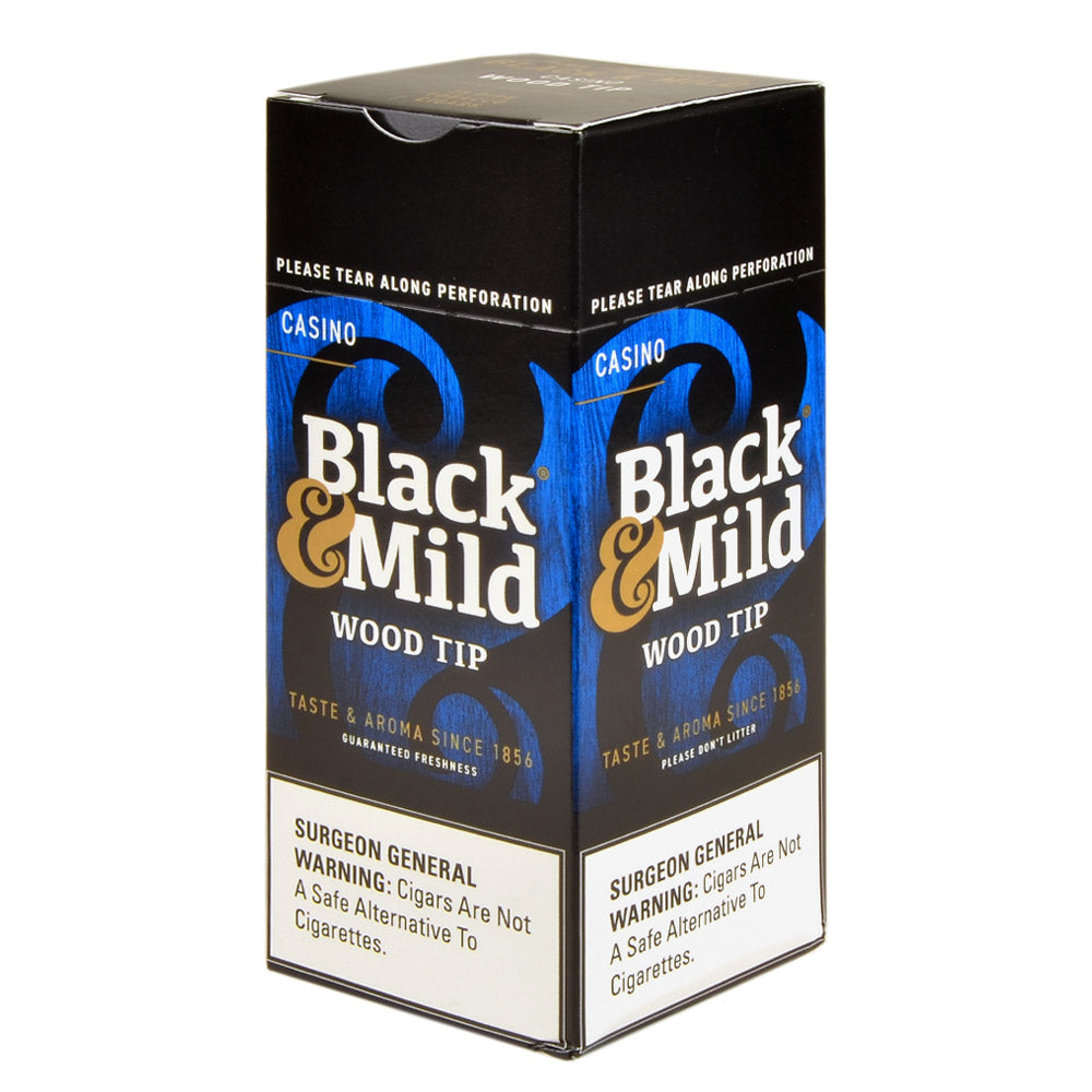 Middleton's Black & Mild Casino Wood Tip Cigars Box of 25