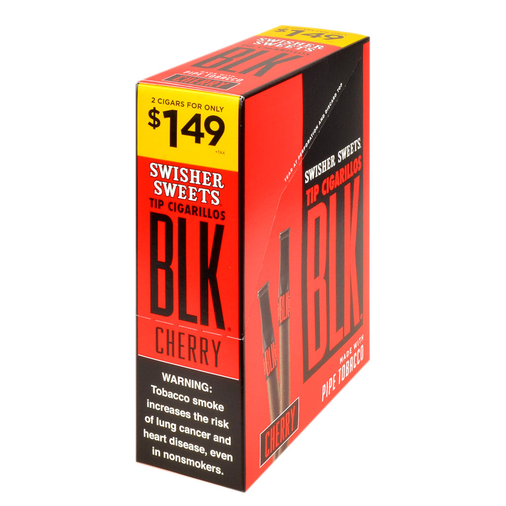 Swisher Sweets BLK Tip Cigarillos 2 for $1.49 Cherry 15 pouches of 2