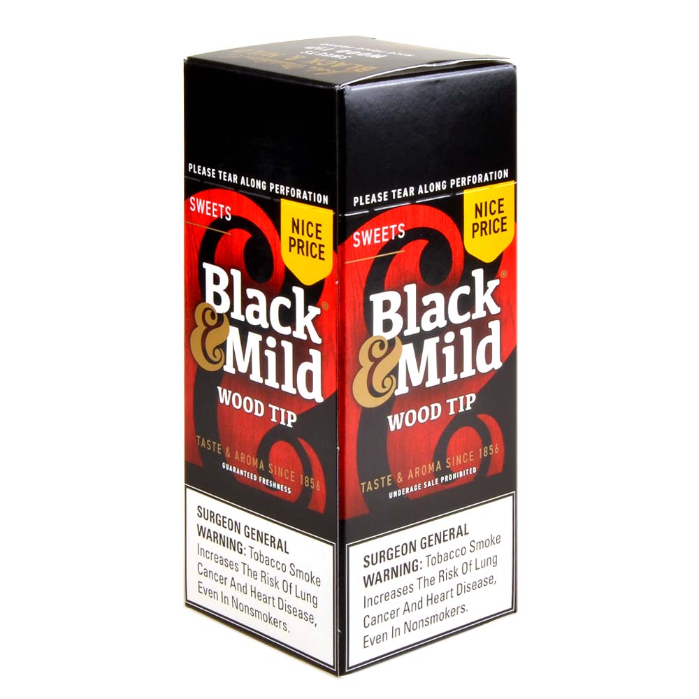 Middleton's Black & Mild Nice Price Sweets Wood Tip Box of 25 Cigars