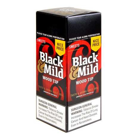 Middleton's Black & Mild Nice Price Sweets Wood Tip Box of 25 Cigars