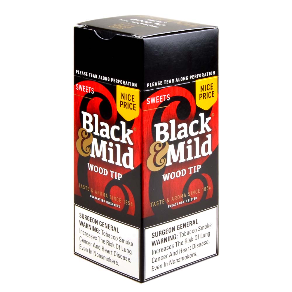 Middleton's Black & Mild Nice Price Sweets Wood Tip Box of 25 Cigars