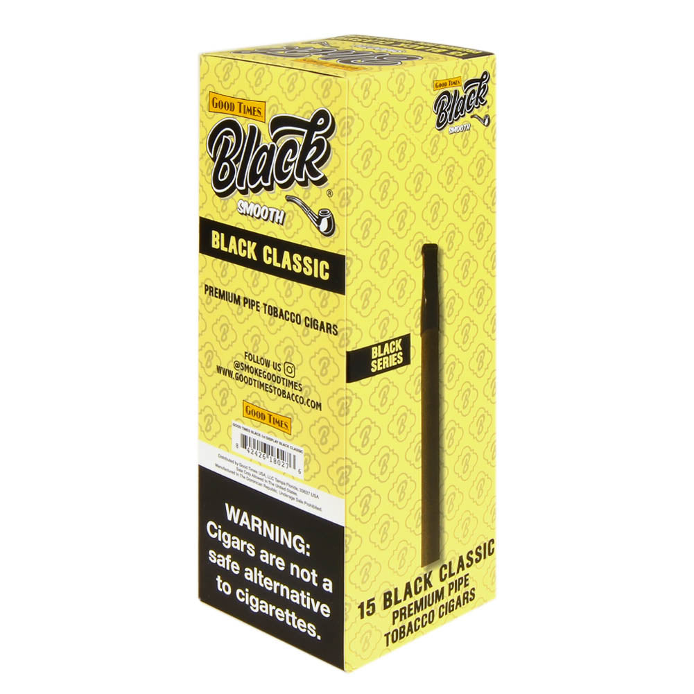 Good Times Black Smooth Black Classic Cigarillos, 15ct