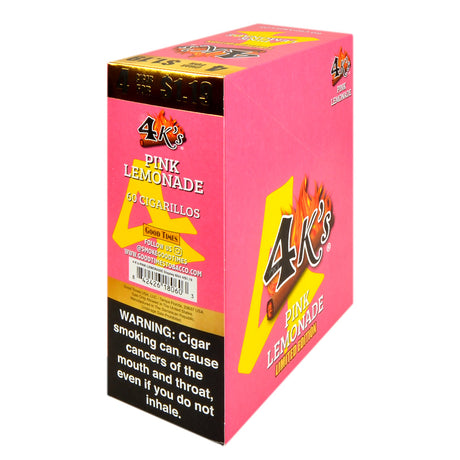 4 Kings Cigarillos 15 Packs of 4 Pink Lemonade, Pre-Priced $1.19