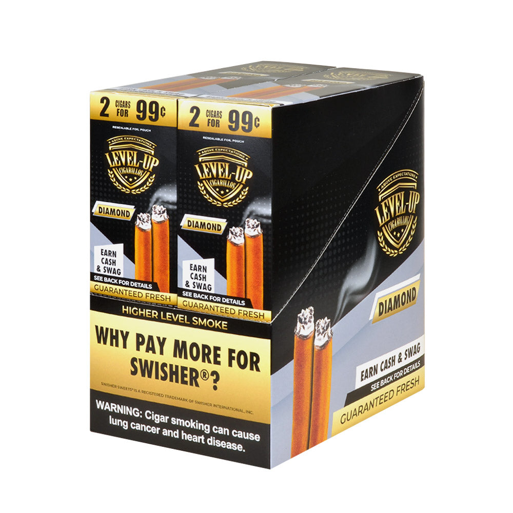 Good Times Level Up Diamond Cigarillos 99c, 30 packs of 2