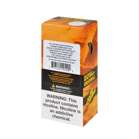 Al Capone Tobacco Leaf Wrap Pack of 18ct Original