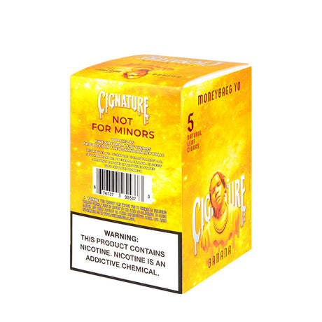 Cignature Natural Leaf Cigars, 8 Packs of 5, Banana