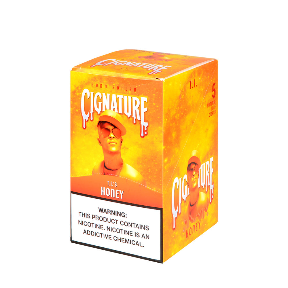 Cignature Natural Leaf Cigars, 8 packs of 5, Honey