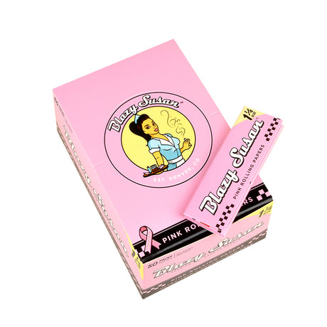 Blazy Susan Pink Rolling Papers 1 1/4 (1.25) Pack of 50