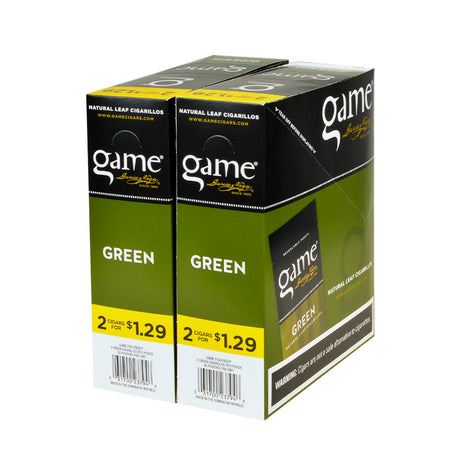 Game Vega Cigarillos Green Foil 2 for $1.29 30 Pouches of 2