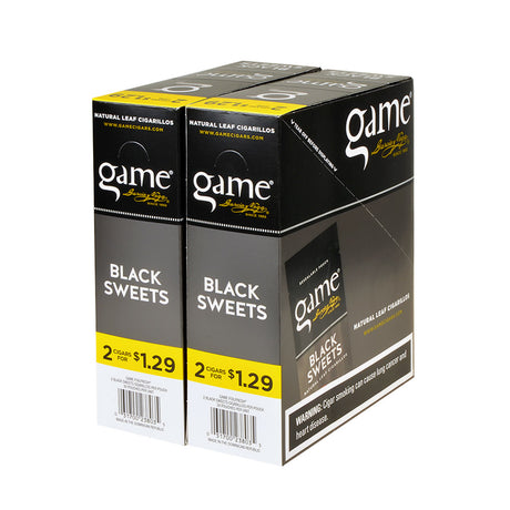 Game Vega Cigarillos Black Sweet Foil 2 for $1.29 30 Pouches of 2